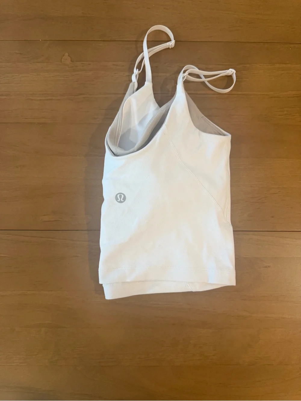 lululemon athletica White V-Neck Adjustable-Strap Tank